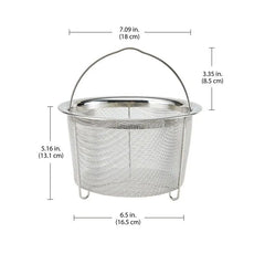 Instant Pot Large Mesh Steamer Basket, Stainless Steel - Easy-Lift Handle