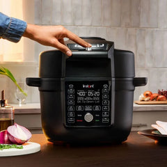 Instant Pot 6.5 qt. Duo Crisp 13-in-1, Air Fryer, Pressure Cooker & Slow Cooker with One Ultimate Lid: Stainless Steel, Automatic Shut-Off, Timer