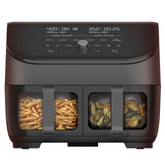 Instant Pot 8qt Vortex Plus Dual Basket Air Fryer with ClearCook Windows: 1700W, 8-Quart Capacity, Black, Airfryer Sale