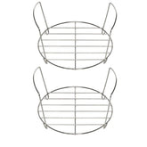 Instant Pot Official Stainless Steel Wire Roasting Rack, Set of 2 - Durable 18/8 Stainless Steel with Handles, Dishwasher Safe, Fits 6 & 8 Qrt Cookers