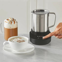 Instant Pot Magic Cup 9-in-1 Frother with 17oz Stainless Steel Cup: Electric Milk Steamer, Dishwasher-Safe Parts, 600W
