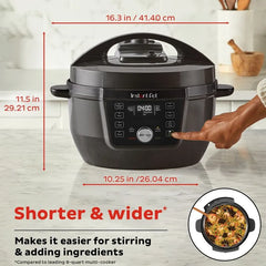 Instant Pot RIO Wide Plus, 7.5 Quarts, Quiet Steam Release, 9-in-1 Electric Multi-Cooker, Pressure Cooker, Slow Cooker, Rice Cooker & More XL