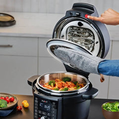 Instant Pot 6.5 qt. Duo Crisp 13-in-1, Air Fryer, Pressure Cooker & Slow Cooker with One Ultimate Lid: Stainless Steel, Automatic Shut-Off, Timer