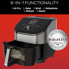 Instant Pot 6qt Vortex Plus ClearCook OdorErase Stainless Steel