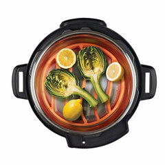Instant Pot Official Silicone Roasting Rack, Set of 2 - Non-Stick Draining Insert, Compatible with 6-Quart & 8-Quart Cookers - Dishwasher Safe, Orange