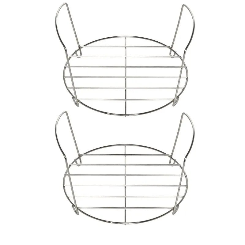 Instant Pot Official Stainless Steel Wire Roasting Rack, Set of 2 - Durable 18/8 Stainless Steel with Handles, Dishwasher Safe, Fits 6 & 8 Qrt Cookers