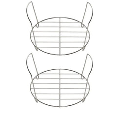 Instant Pot Official Stainless Steel Wire Roasting Rack, Set of 2 - Durable 18/8 Stainless Steel with Handles, Dishwasher Safe, Fits 6 & 8 Qrt Cookers