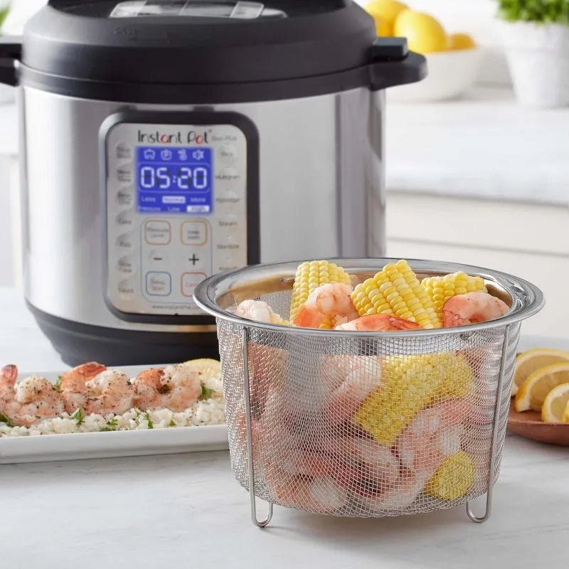 Instant Pot Large Mesh Steamer Basket, Stainless Steel - Easy-Lift Handle