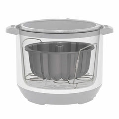 Instant Pot Official Non-Stick Fluted Cake Pan Set of 2 - 7" Baking Mold, Compatible with 6-Quart & 8-Quart Cookers (Grey)