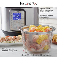 Instant Pot Large Mesh Steamer Basket, Stainless Steel - Easy-Lift Handle